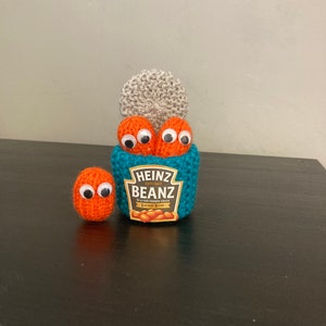 Hand Knitted Tin of Baked Beans