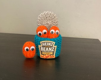 Hand Knitted Tin of Baked Beans