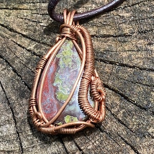 Valor: Wire Wrapped Dragon&#39;s Blood Jasper