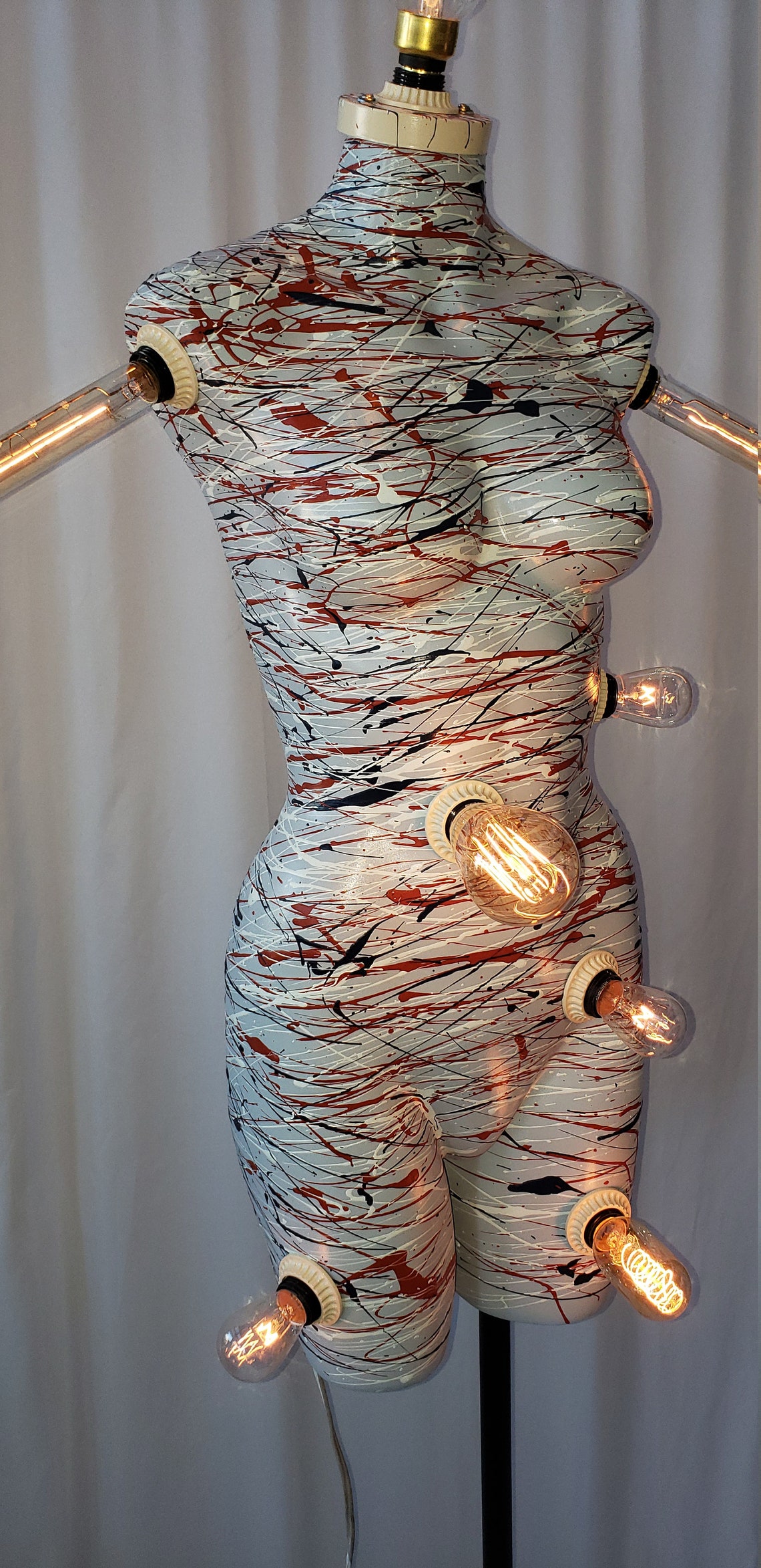 Modern Art Deco Handcrafted Mannequin Lamp Etsy UK