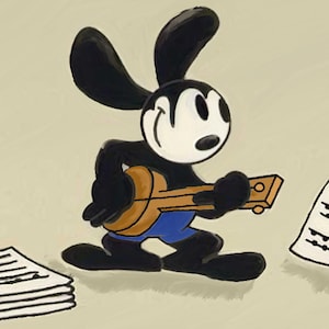 Oswald the Lucky Rabbit Playing a Tune