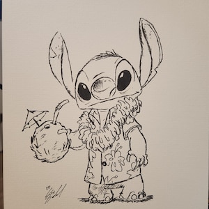 Hand Drawn and Inked Hawaiian Stitch