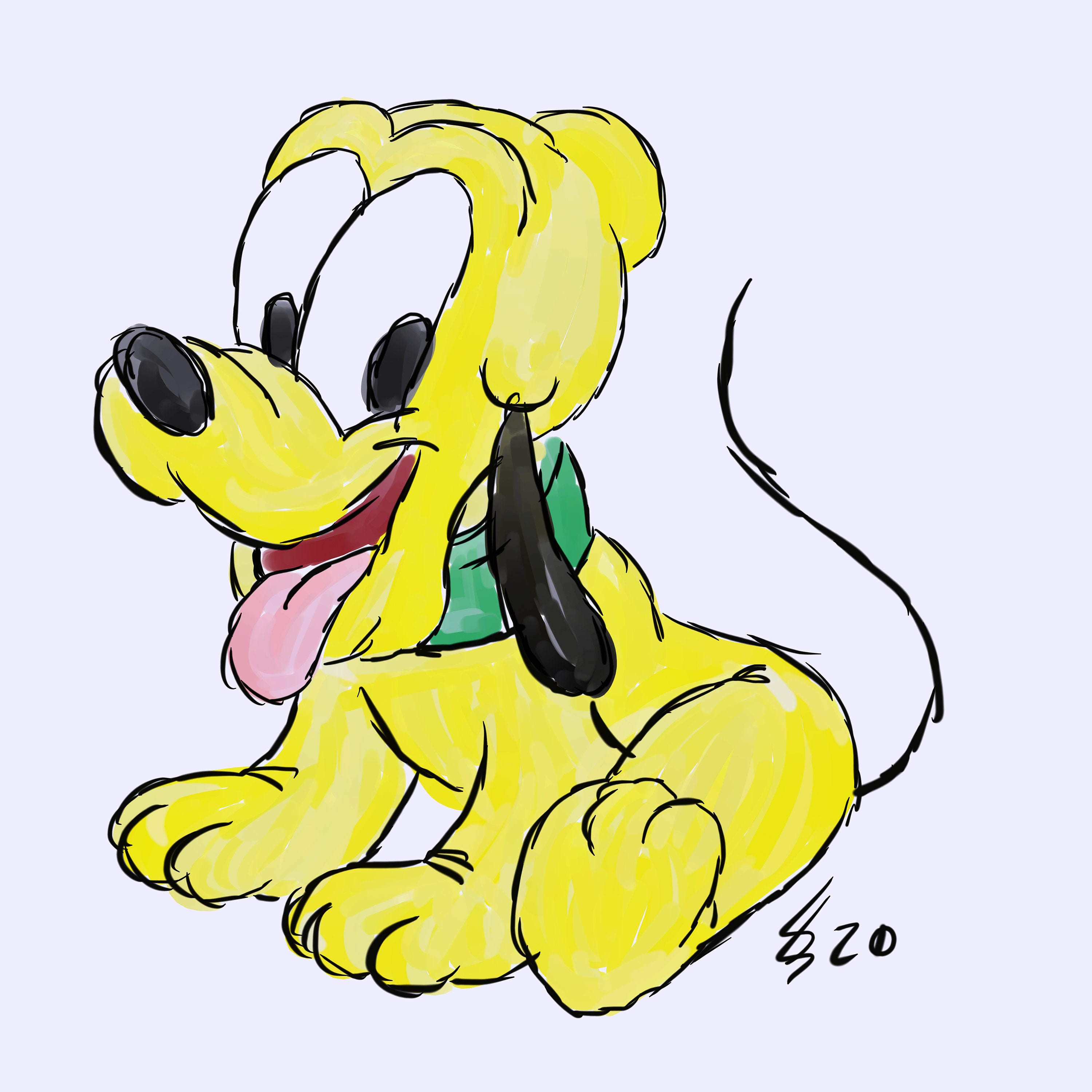 Baby Pluto Sketch - Etsy