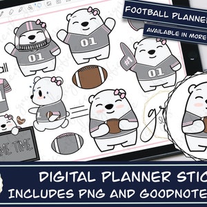 Olivia loves Football!! DIGITAL PLANNER STICKERS, football, American football, nfl planner stickers