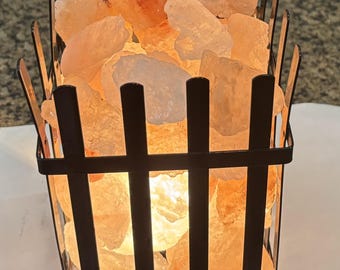 Lampada di sale dell'Himalaya originale Bagliore naturale