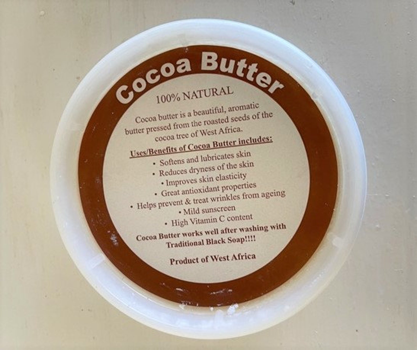 100 natural cocoa Butter from West Africa 8 oz Etsy