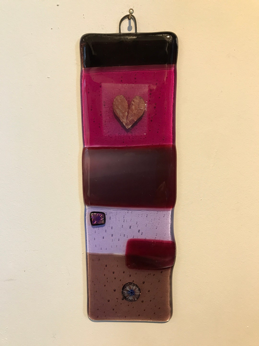 Fused Glass Wall Hanger Glass Wall Art Perfect Gift Idea Etsy