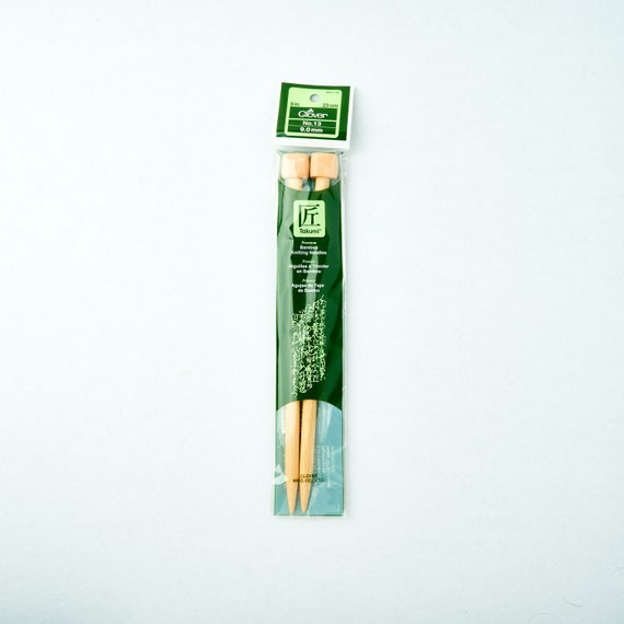 Clover Takumi Premium Bamboo Single Point Knitting Needles, No 10 6.0 Mm 9" | UK