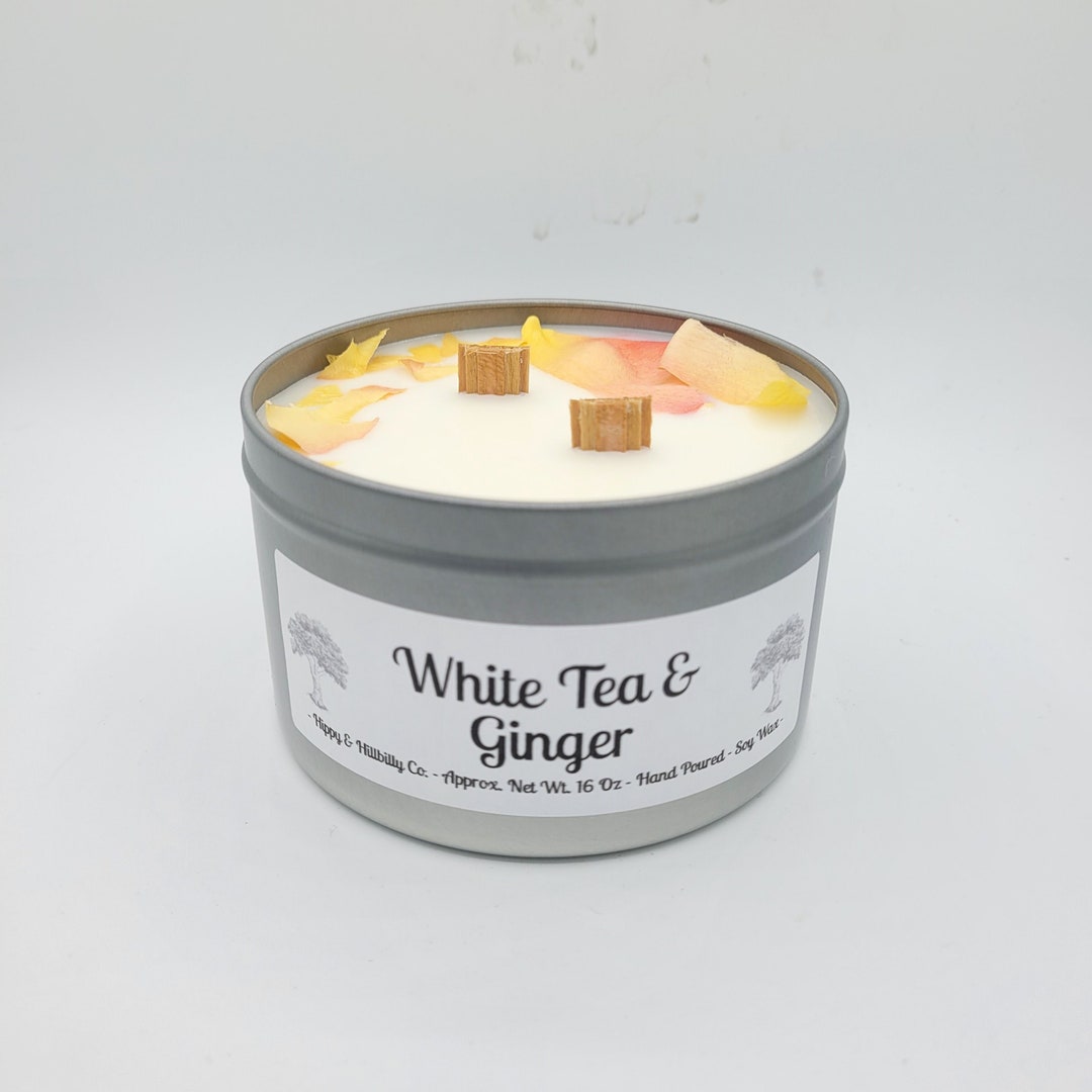 White Tea & Ginger Aromatherapy Soy Candle Etsy