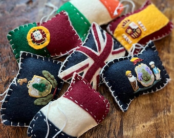 Felt Flag Ornament | Travel Ornament | Felt Flag | International Ornaments | Country Ornament | State Ornaments | Felt Ornament