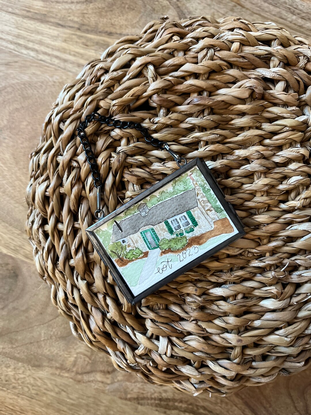 Watercolor House Ornament | House Watercolor | Watercolor Art | Closing ...