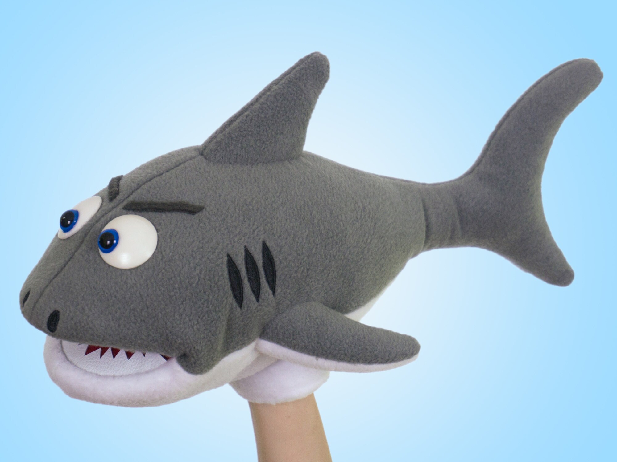 Shark Hand Puppet Etsy