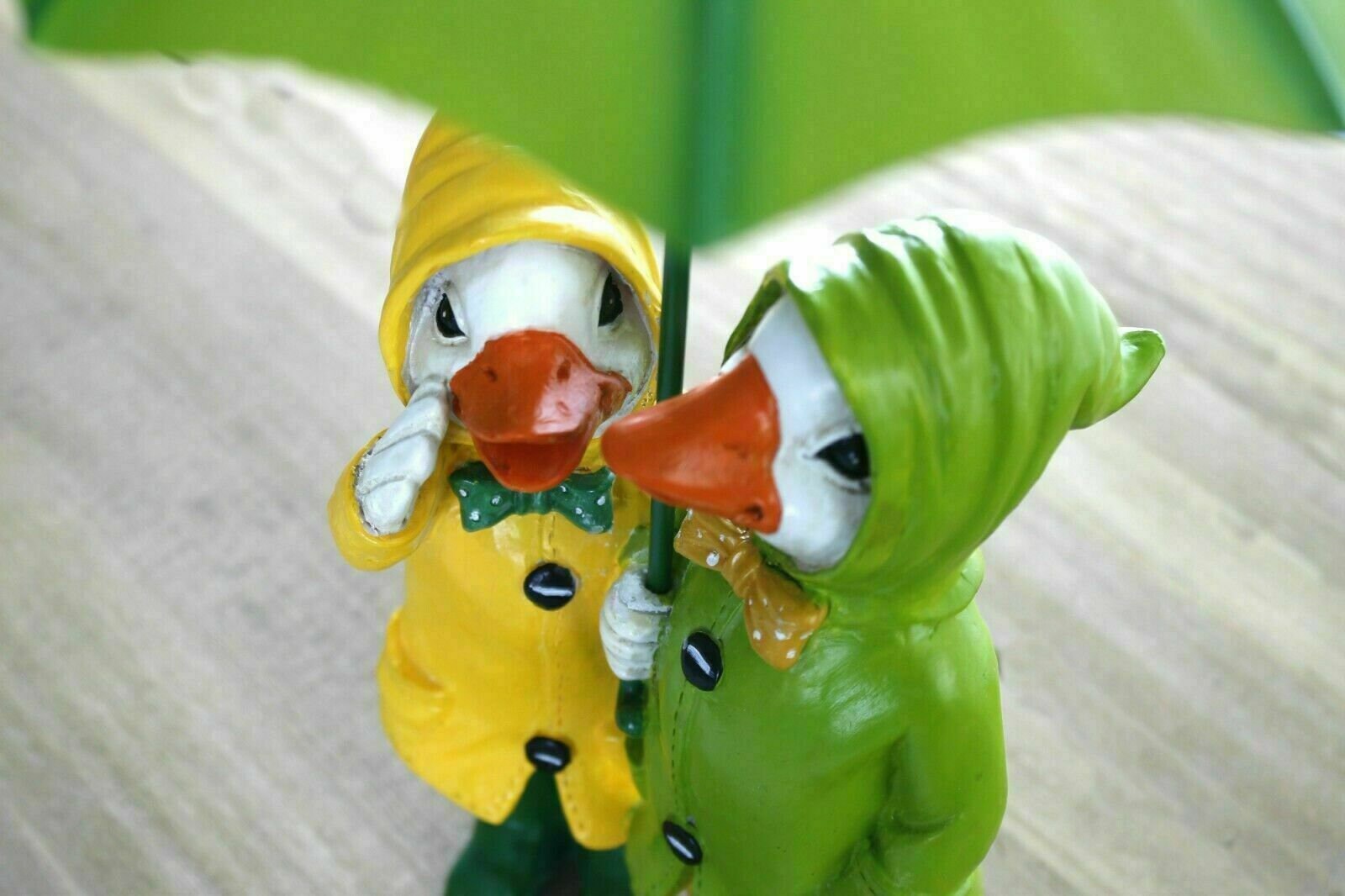 Duck Garden Ornament Couple Love Statues Umbrella Outdoor Etsy UK