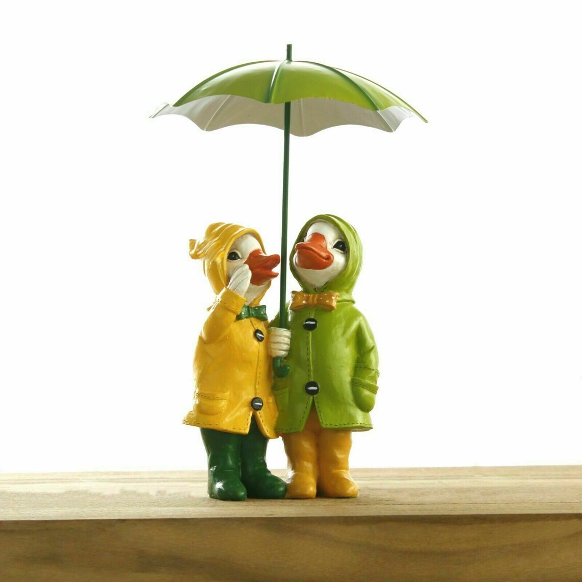 Duck Garden Ornament Couple Love Statues Umbrella Outdoor Etsy UK