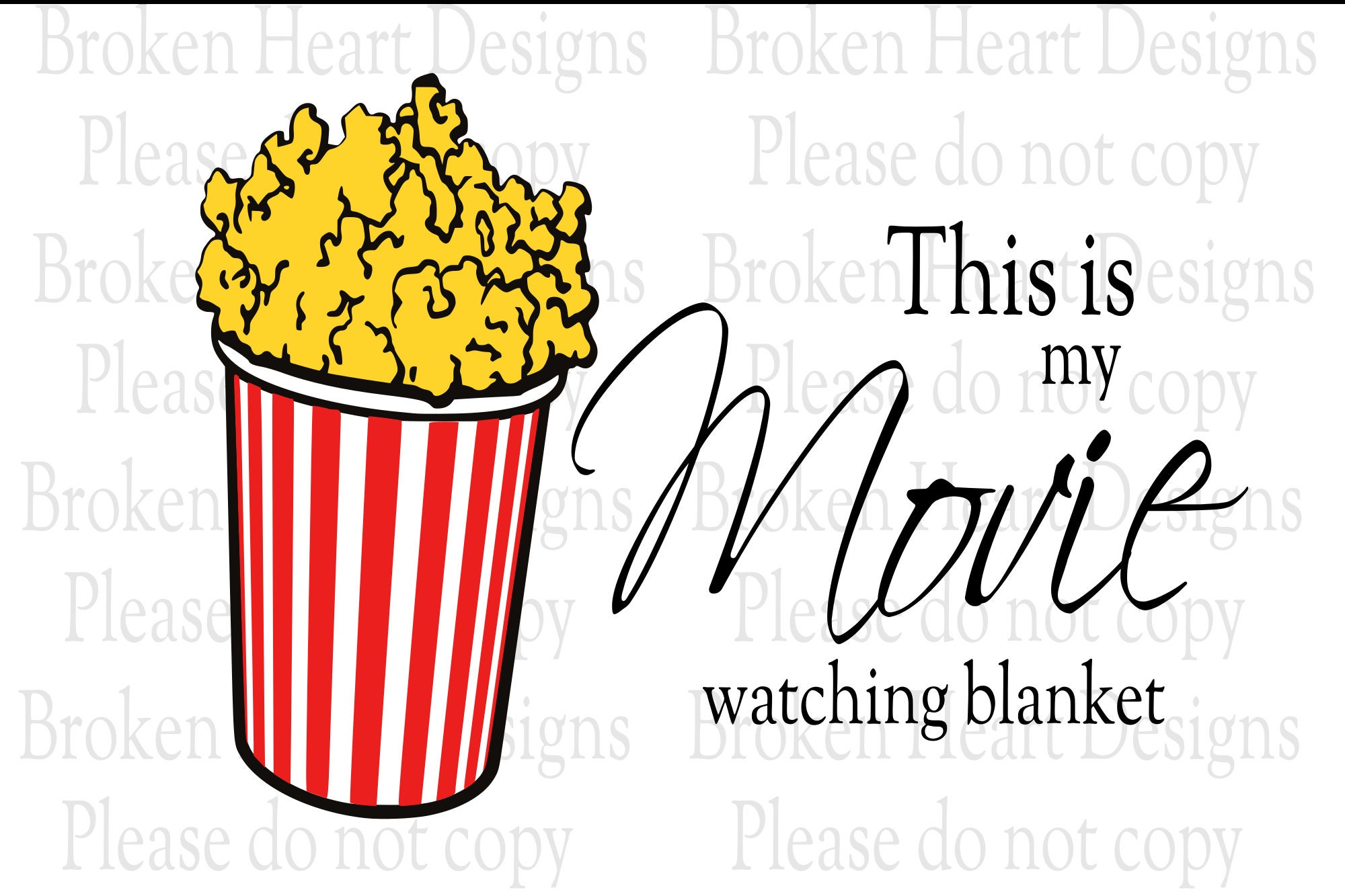 This is My Movie Watching Blanket SVG Cricut or Silhouette Etsy