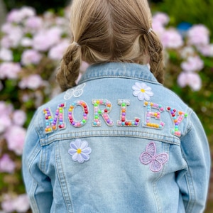 Personalized 8 Year Old Gift 8th Birthday Girl Gift Birthday Teen Personalized Gift Unique Gift Custom Denim Jacket Size 8 Personalized Gift