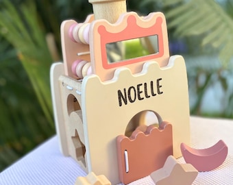 Idea de regalo personalizada para niña: Castillo de princesa personalizado para niña pequeña, regalo de cumpleaños, regalo para niña de un año.