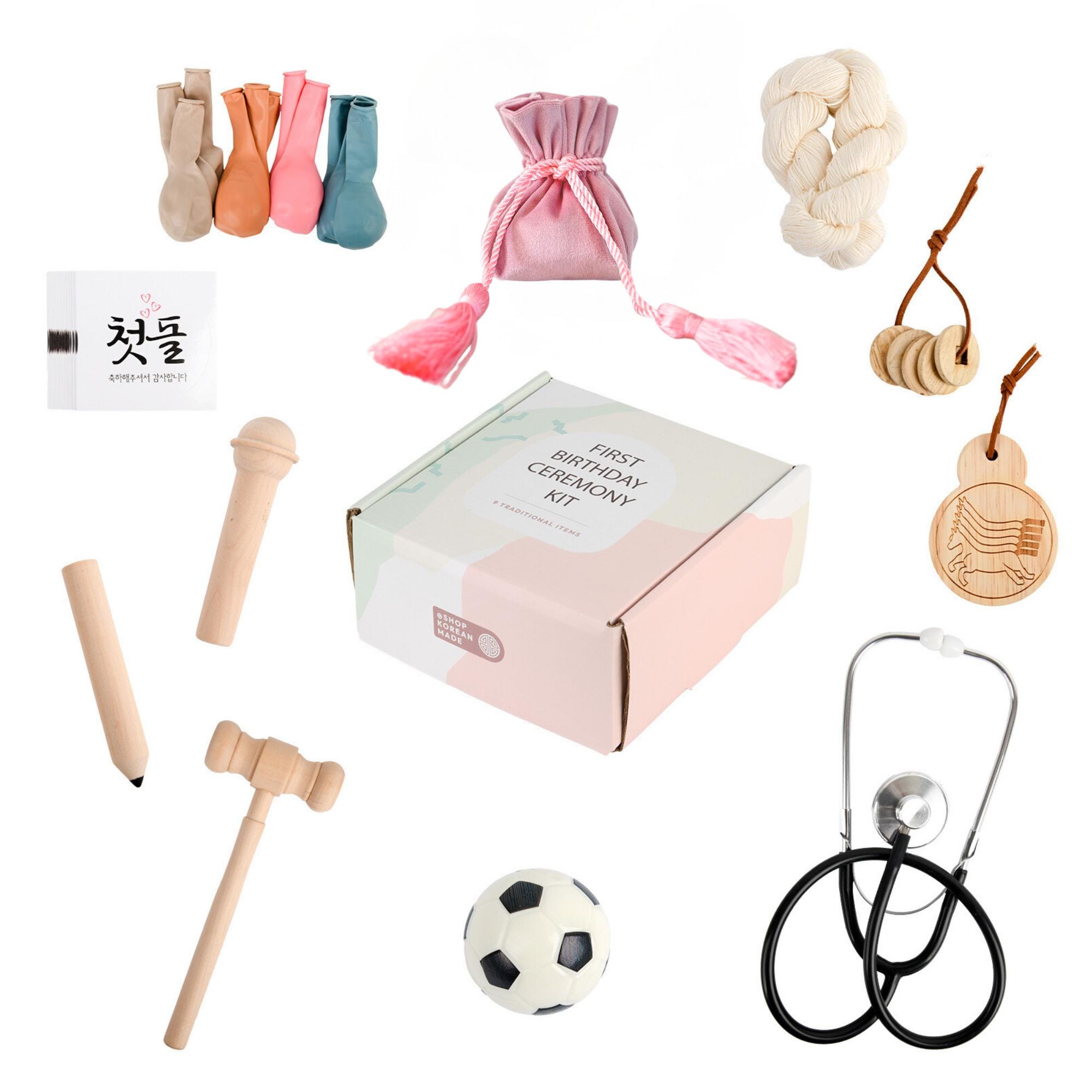 Doljabi Set 돌잡이 Korean 1st Birthday 9 Items Doljanchi 1st