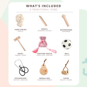 Doljabi Set Korean First Birthday 9 Items Doljanchi 1st Birthday Dol Kit Doljabi Item Set Doljabi Kit One Year Old Birthday Korean Tradition