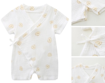 Baby Kimono Dumpling Korean Food Inspired Baby Romper Dumpling Baby Shower Gift Korean Baby Clothes Dumpling Baby Clothes 100% Cotton Muslin