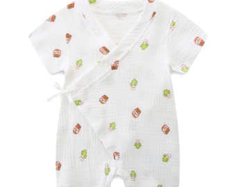 Baby Kimono Kimchi Korean Food Inspired Baby Romper Baby Romper Baby Shower Gift Korean Baby Clothes Kimchi 100% Cotton Muslin