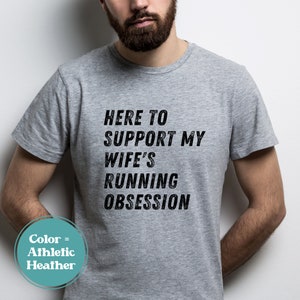 Husband Marathon Support Running Spectator Shirt Tshirt for Runner Husband Race Shirt Marathon Support Husband of Wife Marathon Spectator