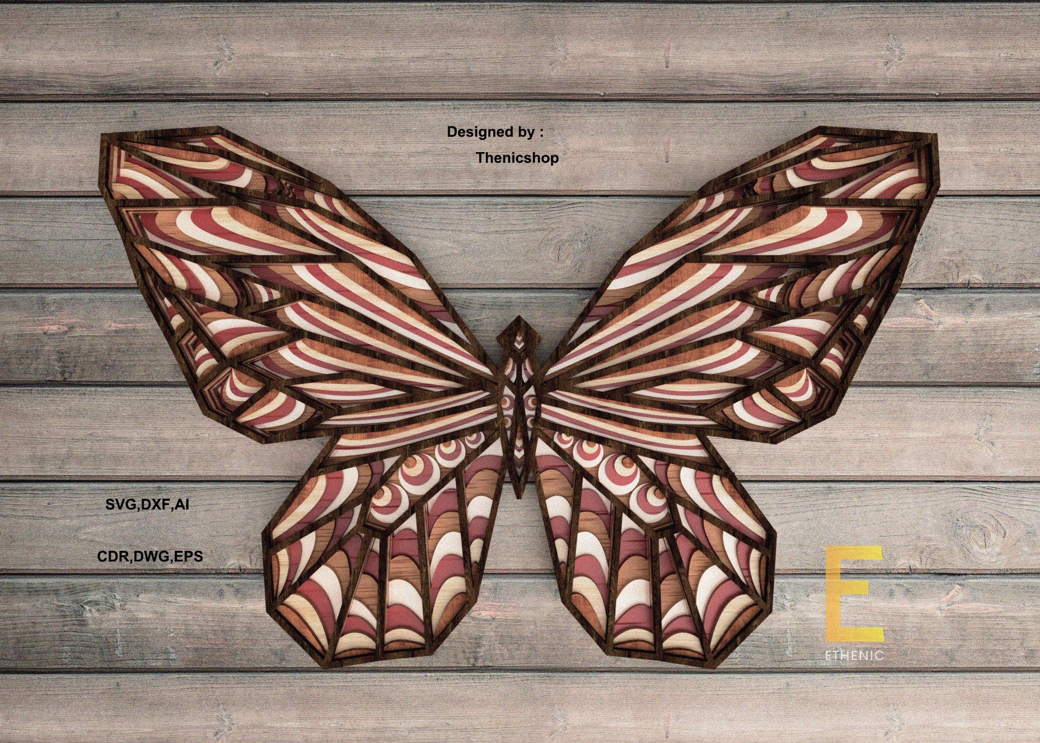 Butterfly multilayered laser cut fileslaser Etsy
