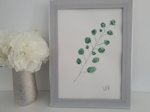 Original Watercolour Painting | Plant A4 Size With Frame