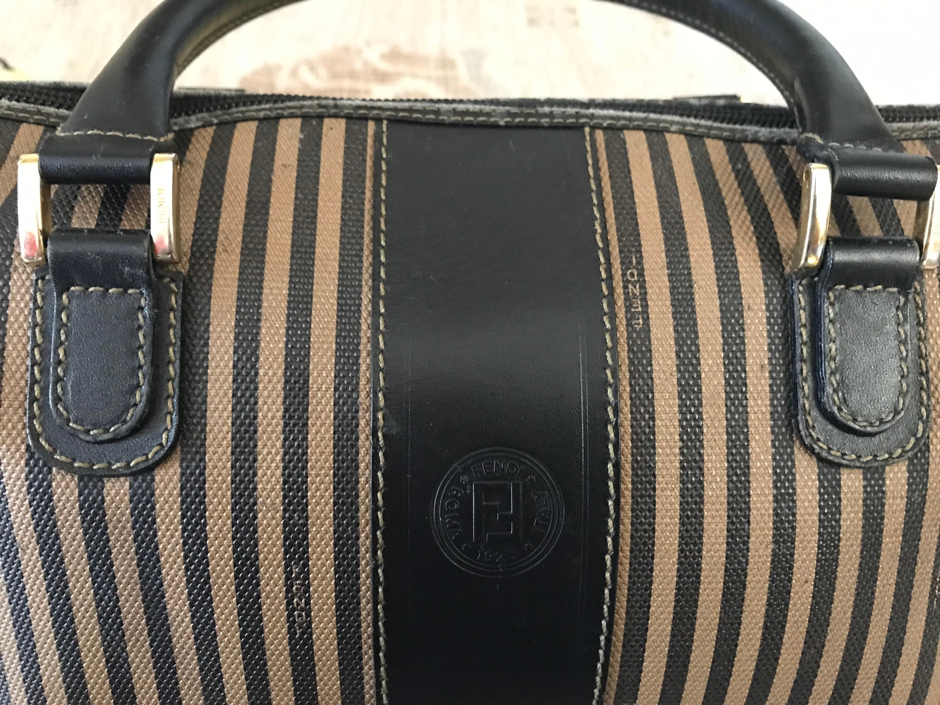 Fendi Vintage Pequin Stripe Mini Boston Bag – Shop Luxe Society