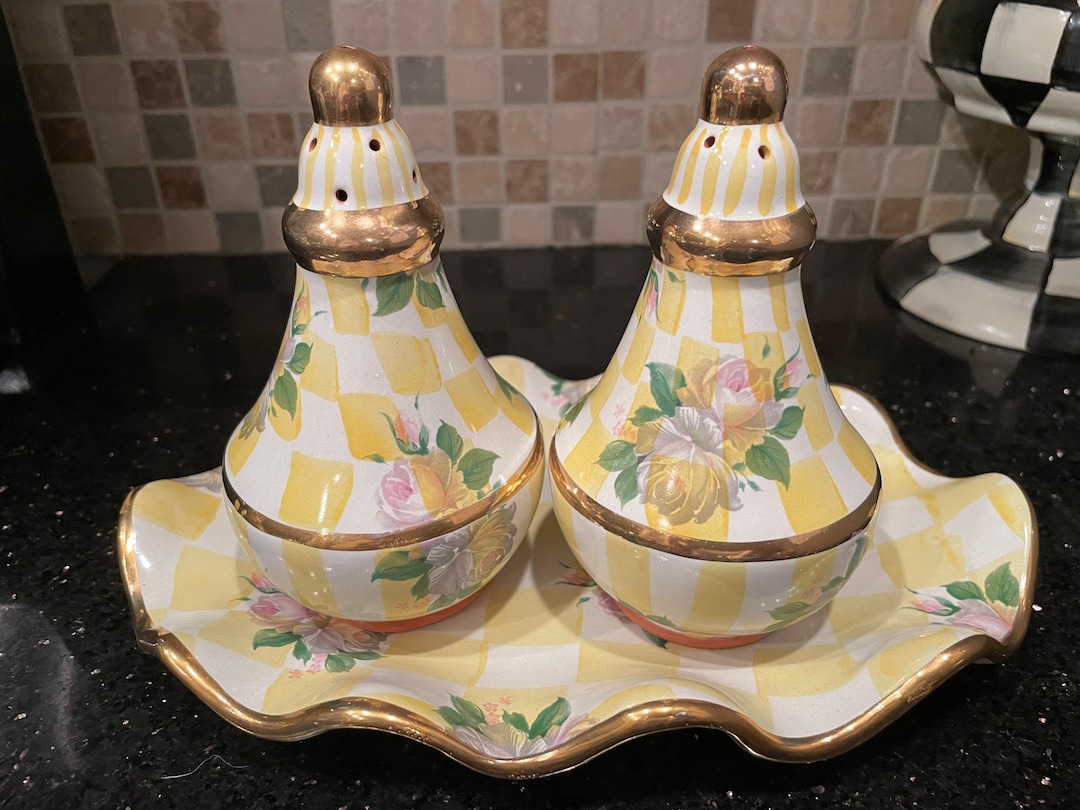 Mackenzie Childs lemon Curd Honeymoon Check Salt & Pepper Etsy Australia
