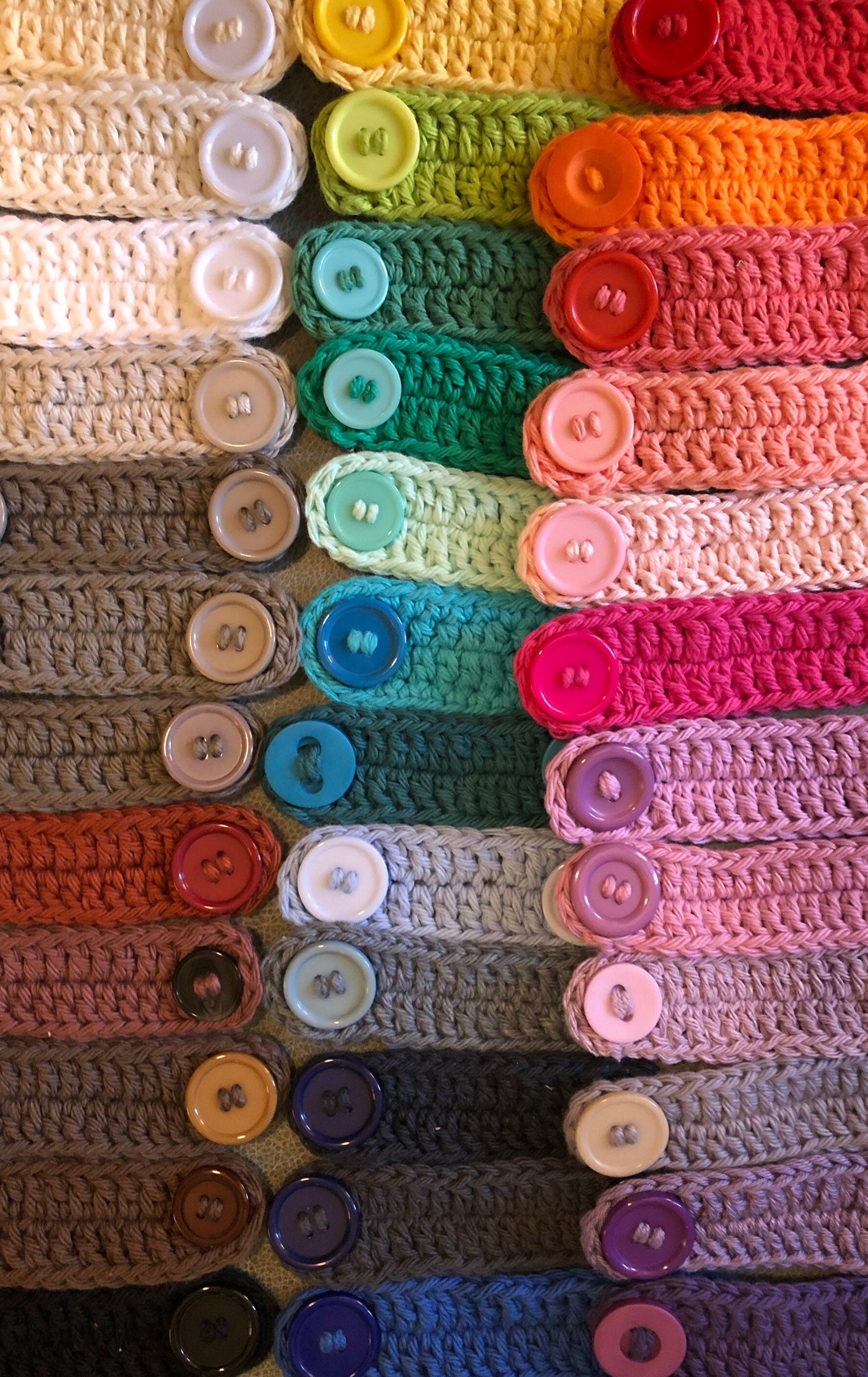 Ear Savers, Handmade Cotton Crochet: Set of Two