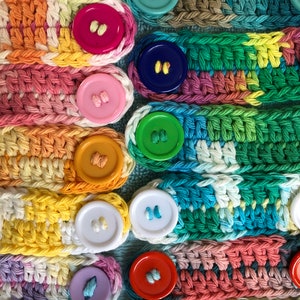 Ear Savers, Multicolor Cotton Handmade Crochet: Set of 2