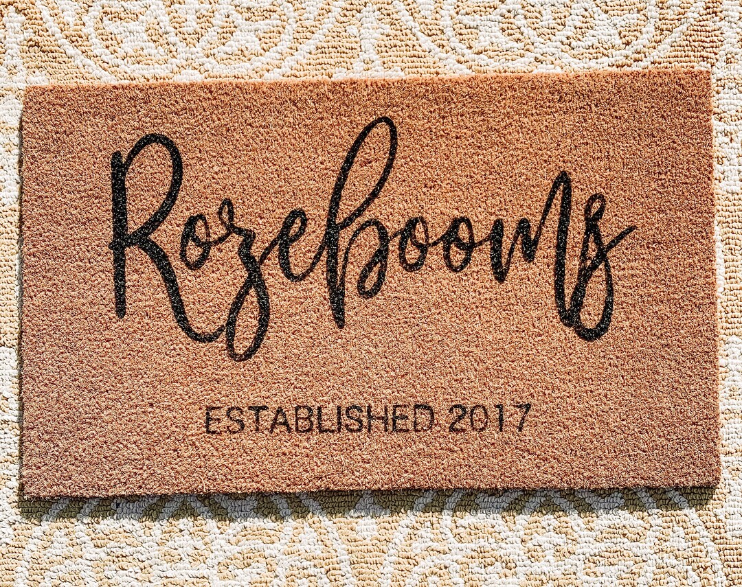 Last Name Door Mat Outdoor Decor Mat Custom Etsy