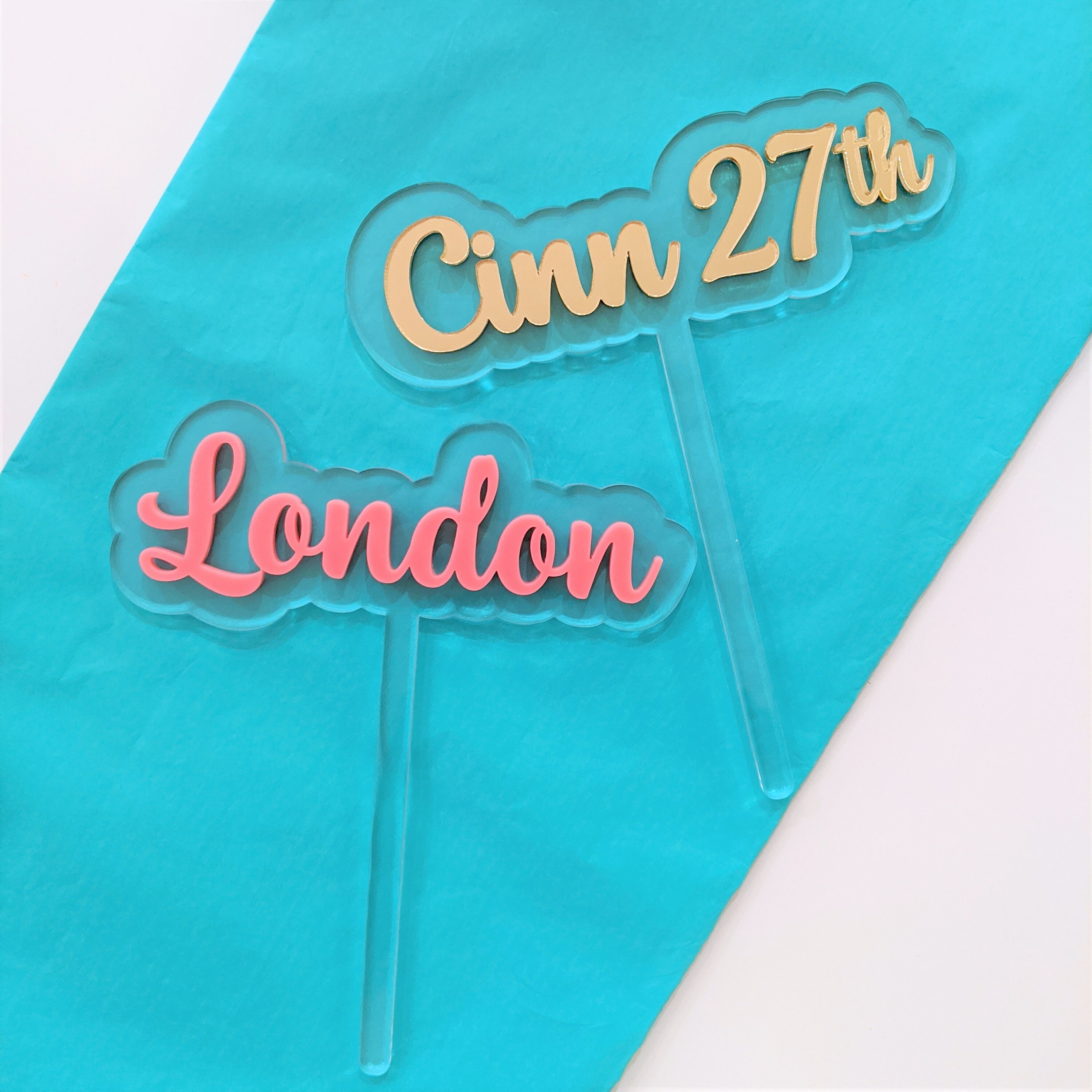 Custom Acrylic Cake Topper Modern & Classy Etsy