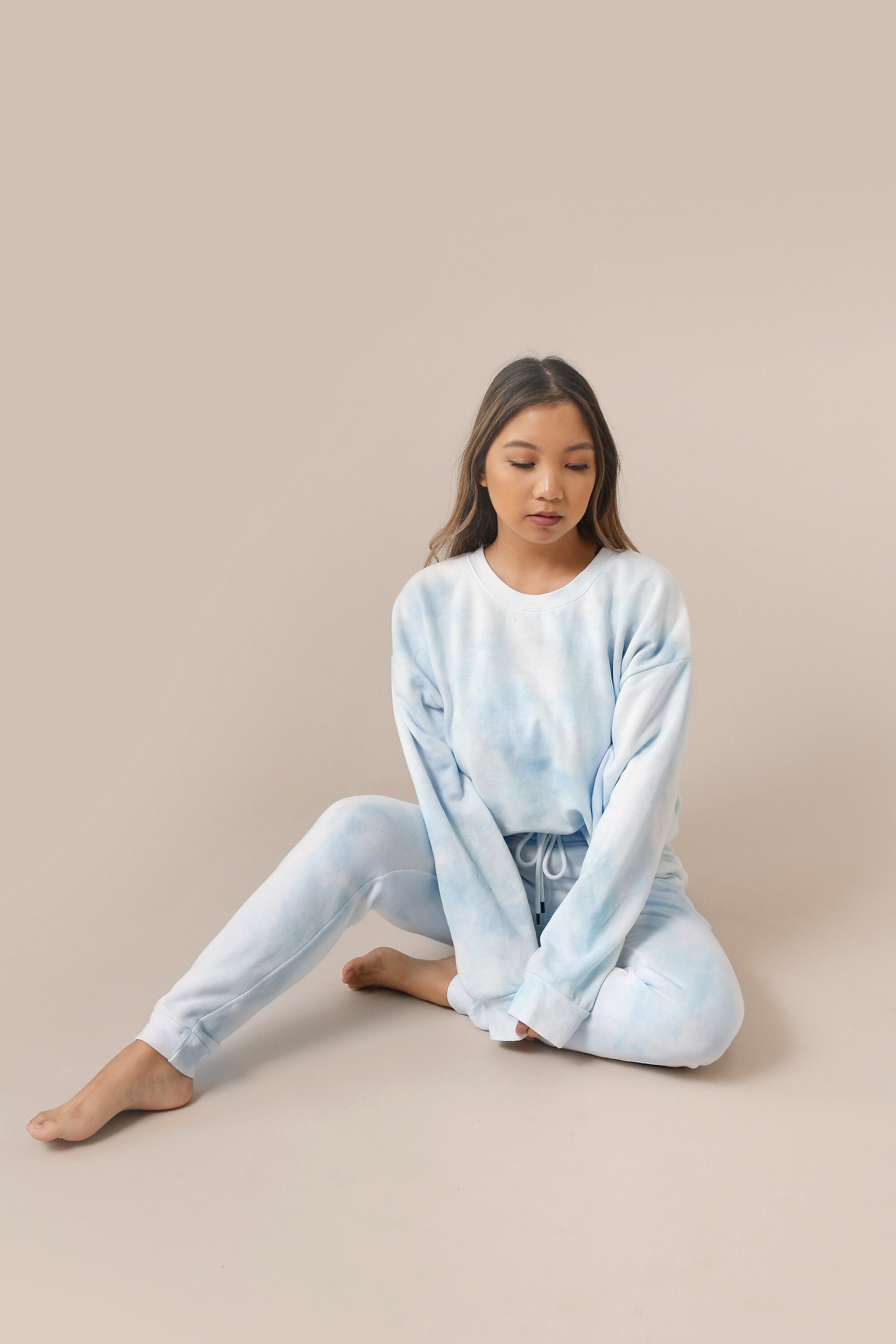 Cloudy Baby Pastel Blue Tie Dye Sweats 