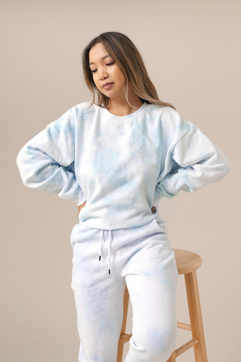 Cloudy Baby Pastel Blue Tie Dye Sweats Jogger and Sweatshirt Etsy