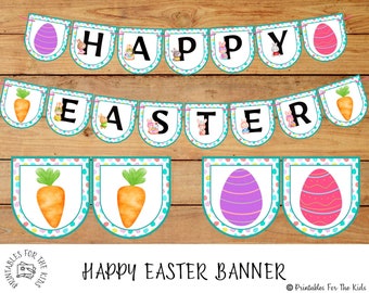 Easter Banner, Happy Easter Decorations, Easter Bulletin Board, Happy Easter Door Decor, Spring Banner, Printable Happy Easter Sign
