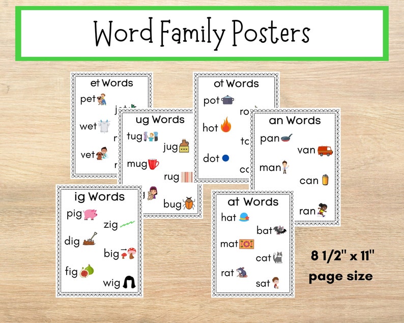 Preschool Phonics Pocket Chart Printable Preschool Etsy
