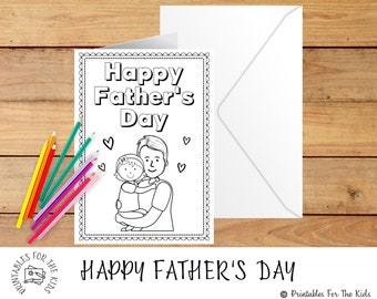 Father's Day Card, Happy Father's Day Printable Card, Coloring Card For Dad, Grandpa Father's Day Card, Pop Pop Father's Day, Stepdad Card