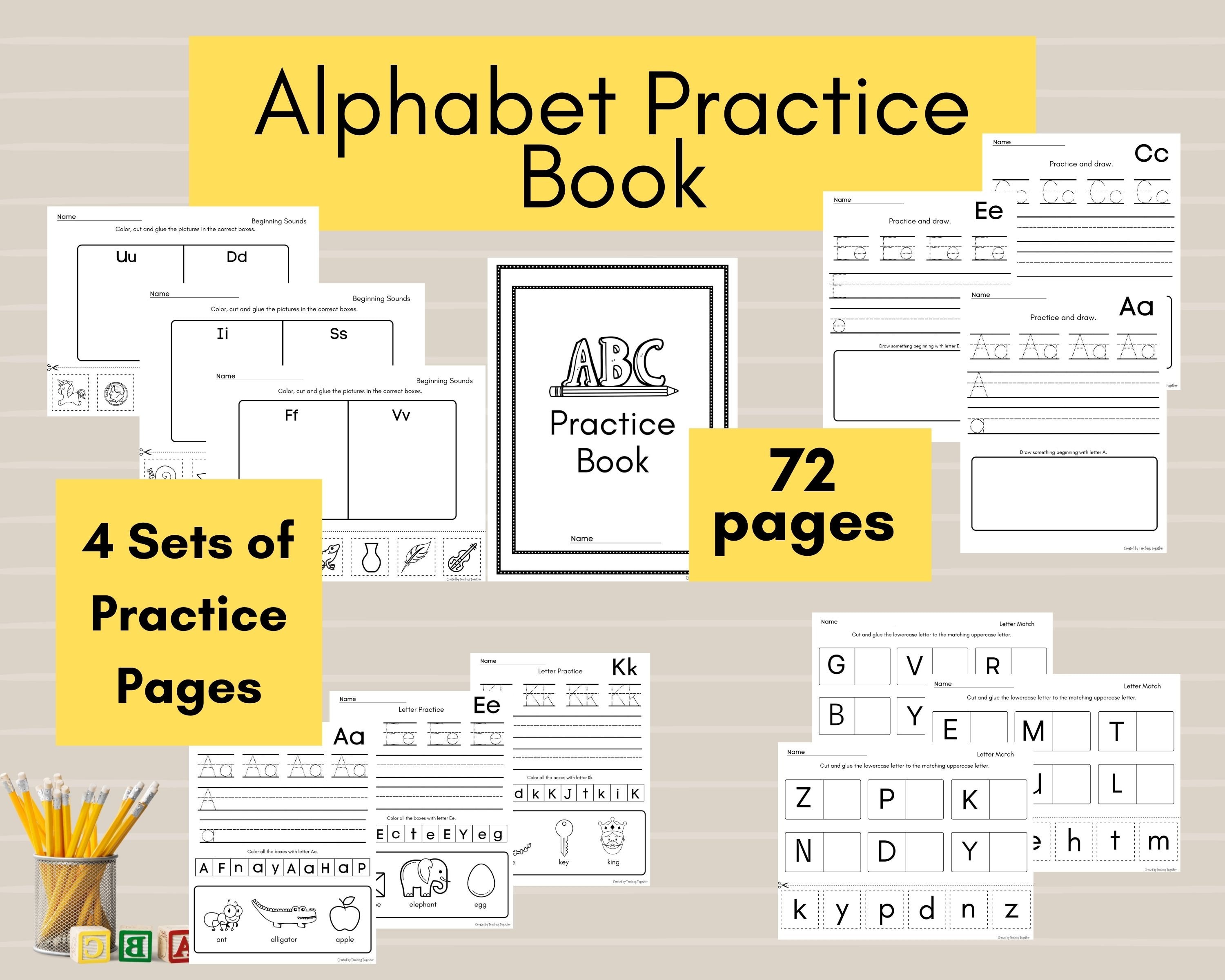 preschool worksheets phonics practice alphabet practice etsy