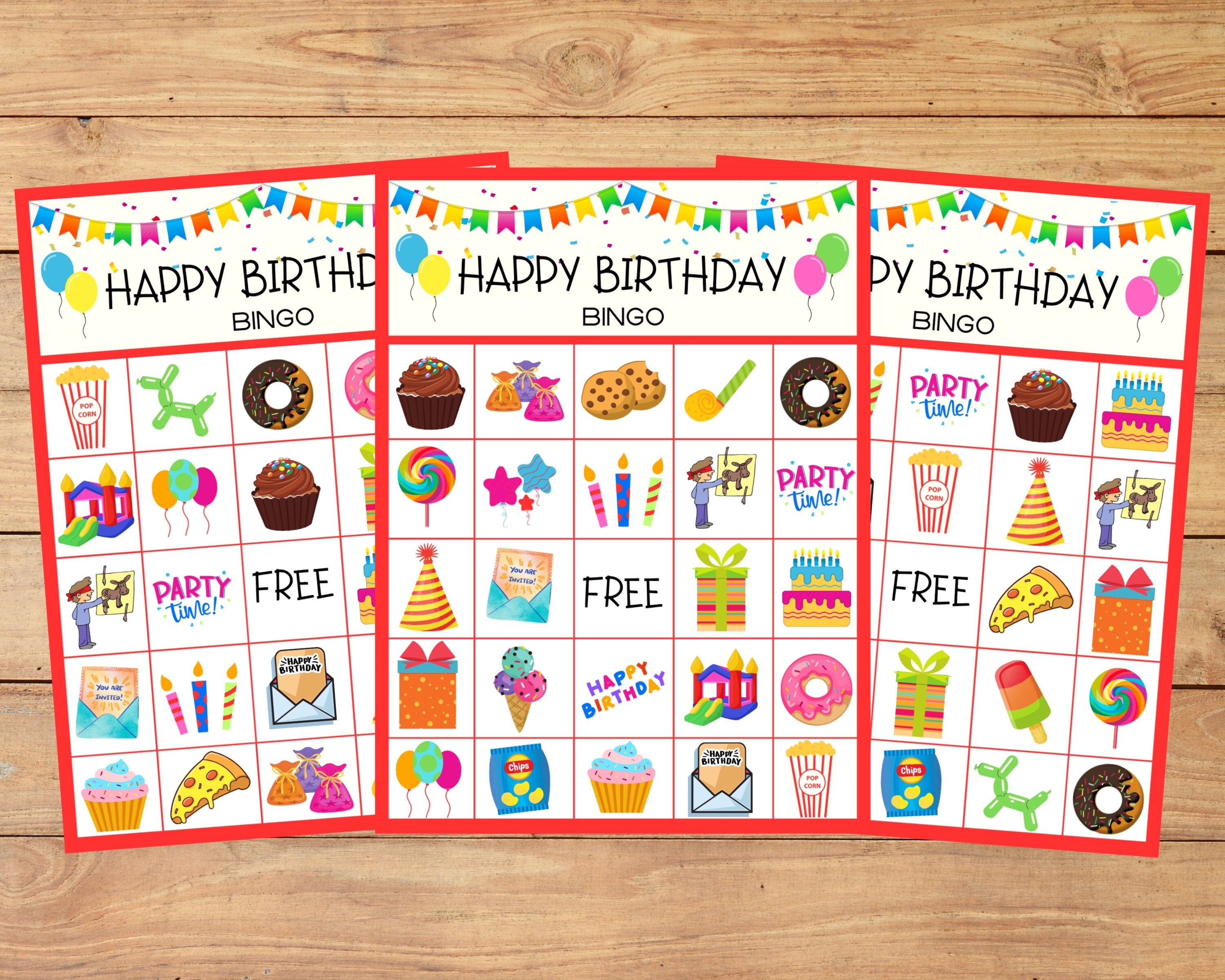 Birthday Bingo Game: Kids Printable Party Activity - Etsy