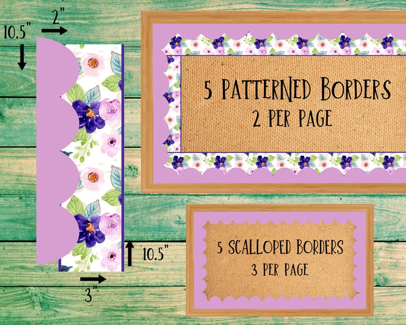 Spring Bulletin Board Border Set, Mother’s Day Floral Decoration, April ...