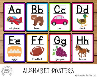 Alfabetposters: afdrukbaar leren in de klas