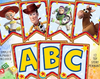 Toy Story Girlande, Buzz Lightjahre, Woody Geburtstagsparty Dekoration