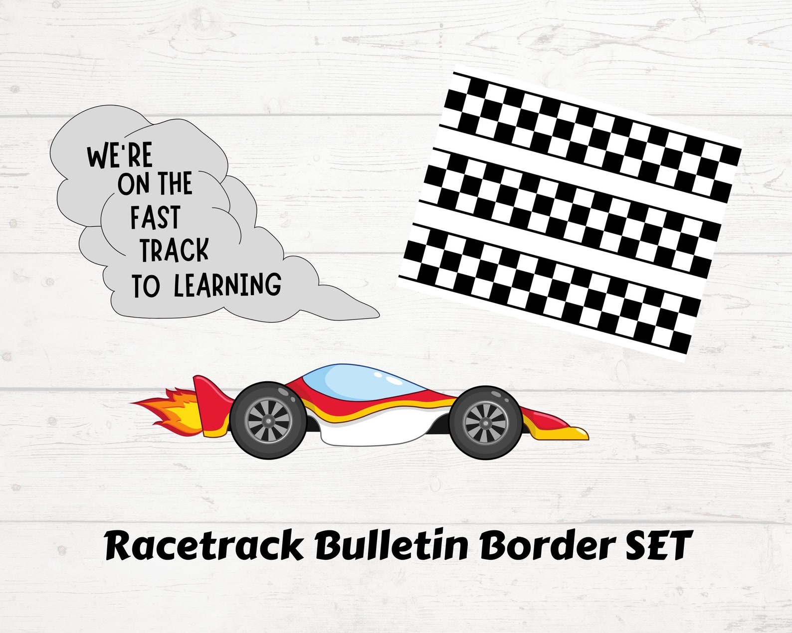 Classroom Bulletin Board Racetrack Printable Classroom Wall - Etsy