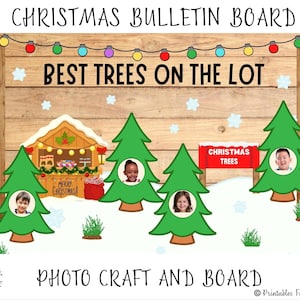 Christmas Tree Bulletin Board Kit: Winter Classroom Decor Printable