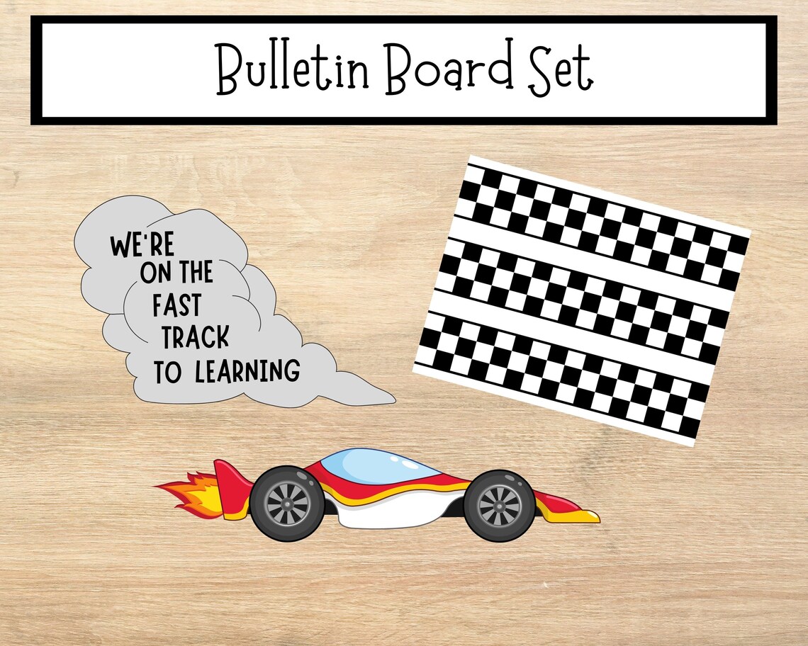 Classroom Bulletin Board Racetrack Printable Classroom Wall | Etsy