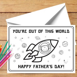 Biglietto d'auguri per la festa del papà, biglietto d'auguri stampabile per la festa del papà, biglietto spaziale "Sei fuori dal mondo" per papà, biglietto d'auguri per la festa del papà del nonno, biglietto Pops