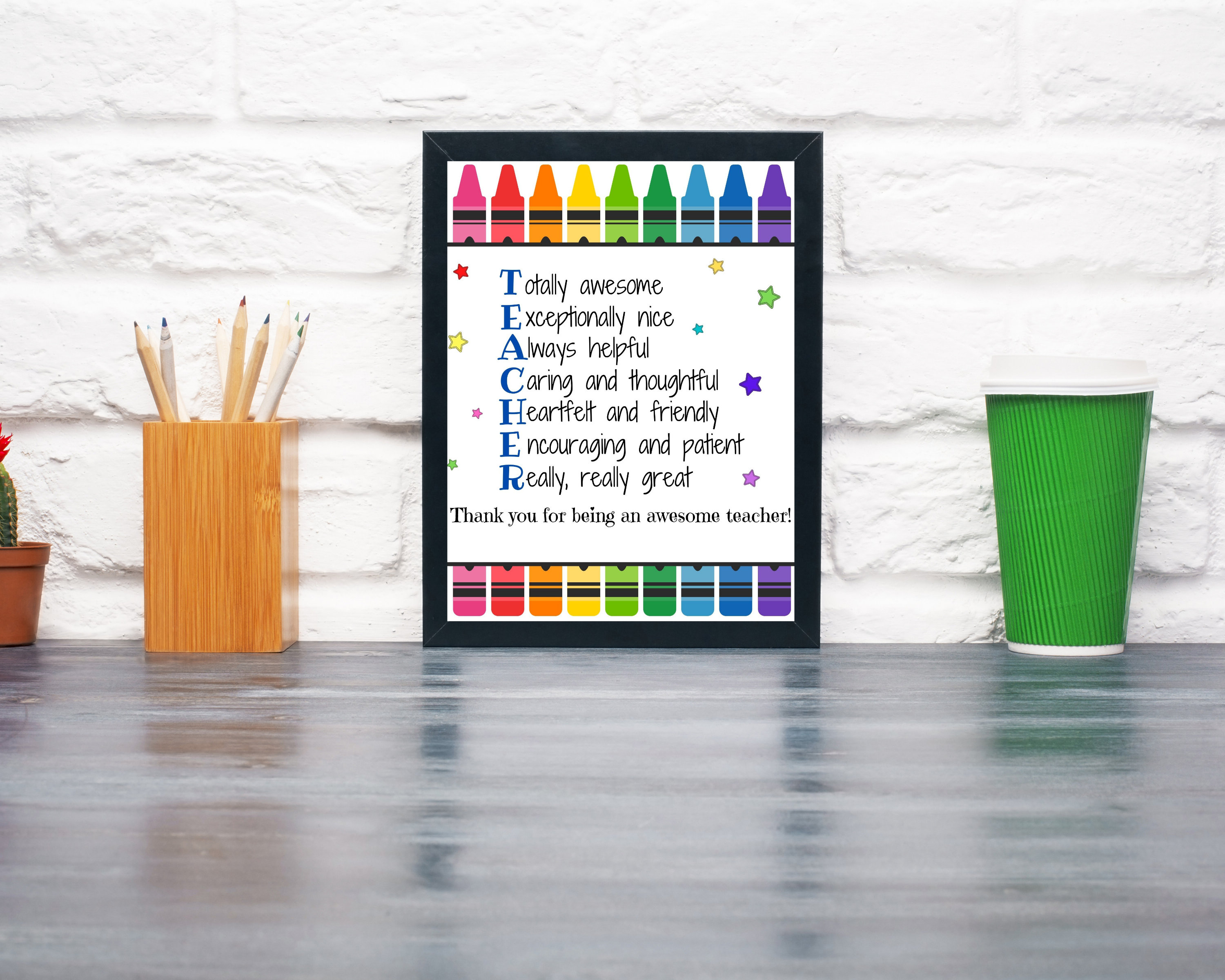 Teacher Thank You Printable Teacher Appreciation