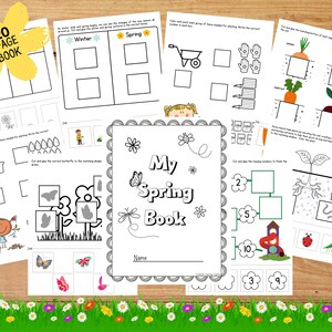 Spring Activities, Spring Activity Book, Spring Lesson Plans, Spring Worksheets for Kids, Spring Garden Activity, Spring Printables for Kids